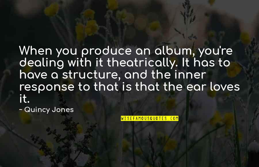 Romanowsky Michael Quotes By Quincy Jones: When you produce an album, you're dealing with Romanowsky Michael Quotes By Quincy Jones: When you produce an album, you're dealing with