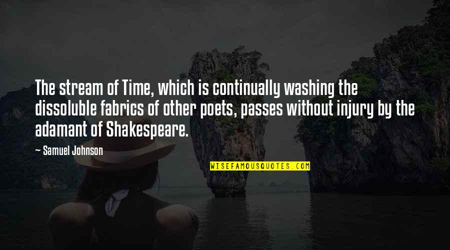 Romantic Books Reading Quotes By Samuel Johnson: The stream of Time, which is continually washing