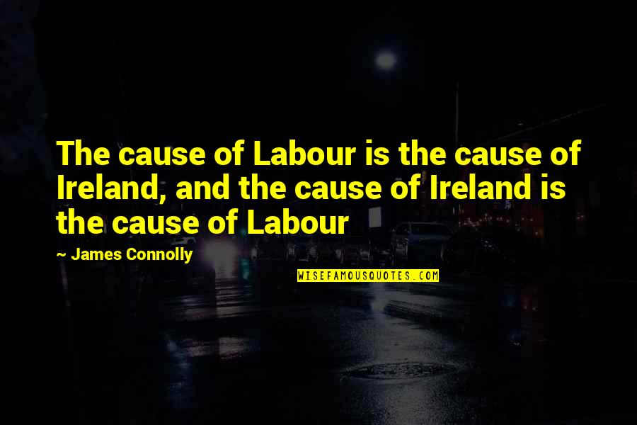 Romantic Rainy Season Quotes By James Connolly: The cause of Labour is the cause of