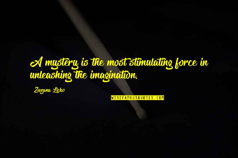 Romantic Sea Love Quotes By Zuzana Licko: A mystery is the most stimulating force in
