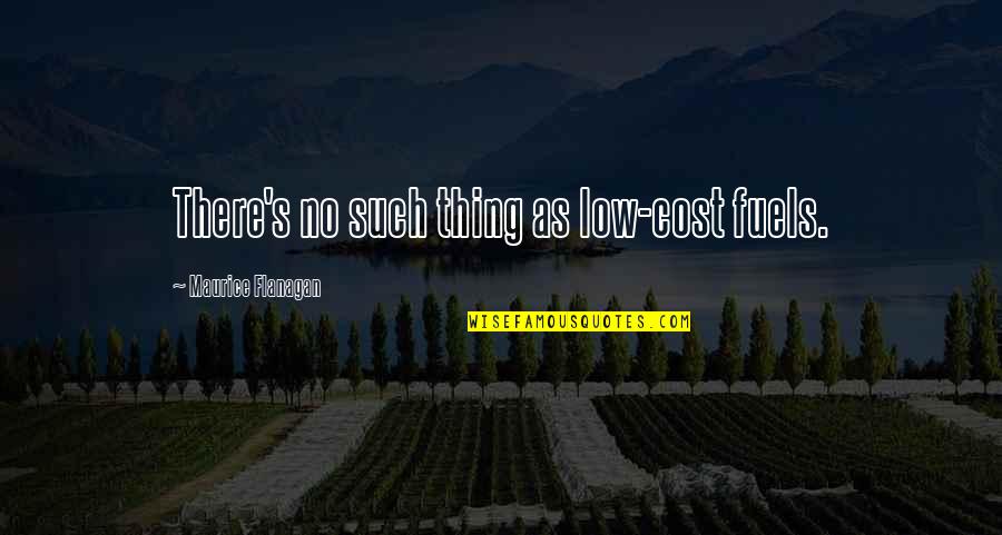 Romantic Weather Quotes By Maurice Flanagan: There's no such thing as low-cost fuels.