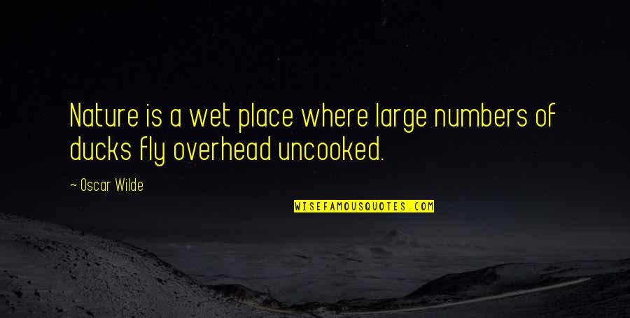 Romantic Wife Quotes By Oscar Wilde: Nature is a wet place where large numbers