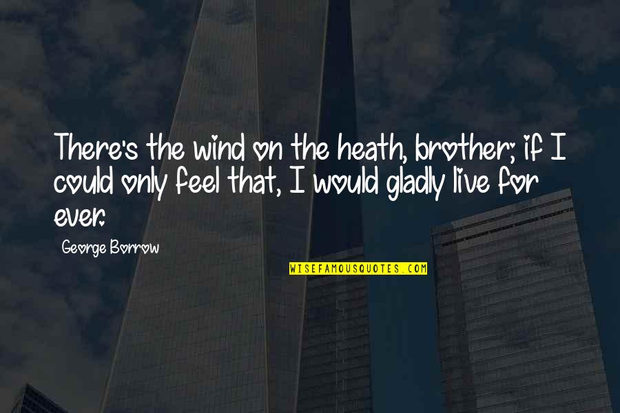 Romany Quotes By George Borrow: There's the wind on the heath, brother; if