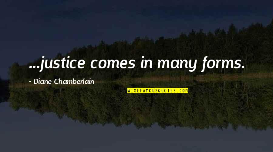 Romare Quotes By Diane Chamberlain: ...justice comes in many forms.