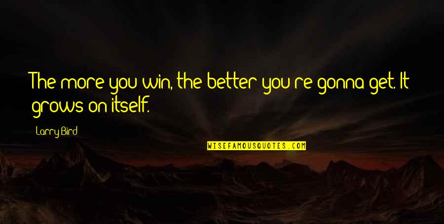 Ronacher Wien Quotes By Larry Bird: The more you win, the better you're gonna