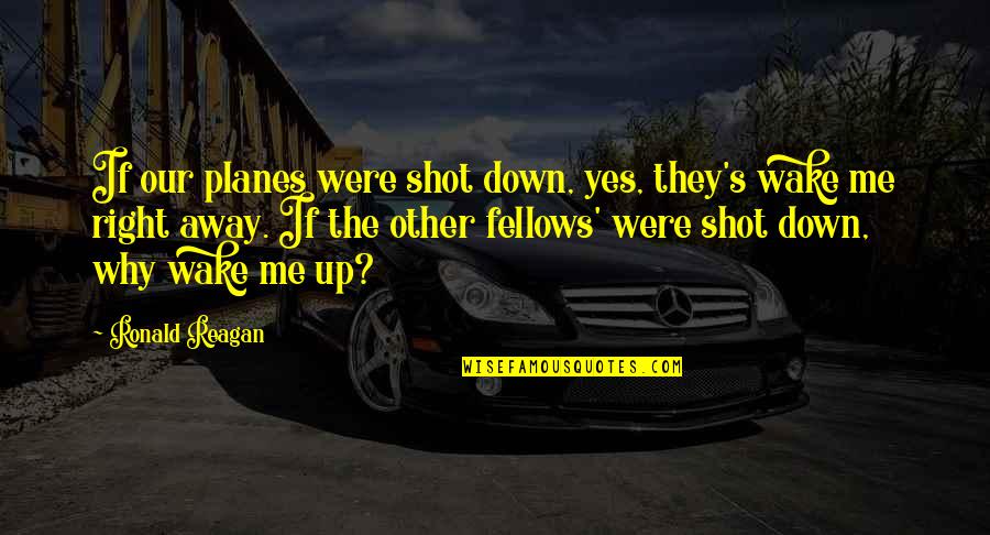 Ronald Quotes By Ronald Reagan: If our planes were shot down, yes, they's Ronald Quotes By Ronald Reagan: If our planes were shot down, yes, they's