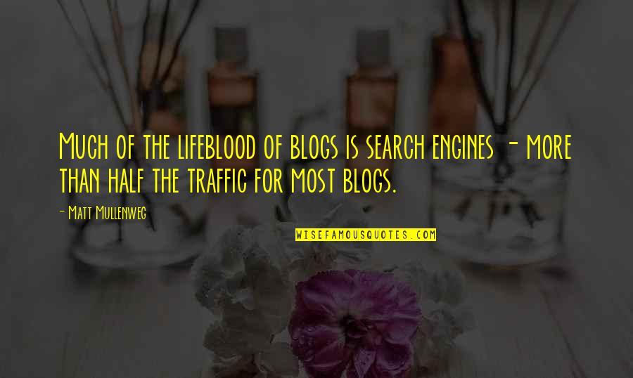 Roncin Quotes By Matt Mullenweg: Much of the lifeblood of blogs is search Roncin Quotes By Matt Mullenweg: Much of the lifeblood of blogs is search