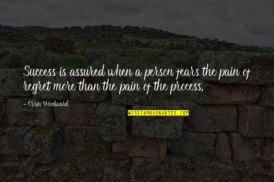 Ronells Quotes By Orrin Woodward: Success is assured when a person fears the
