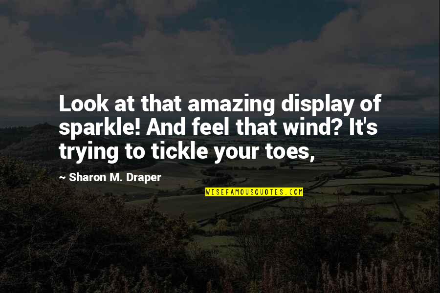 Roods 2 Quotes By Sharon M. Draper: Look at that amazing display of sparkle! And