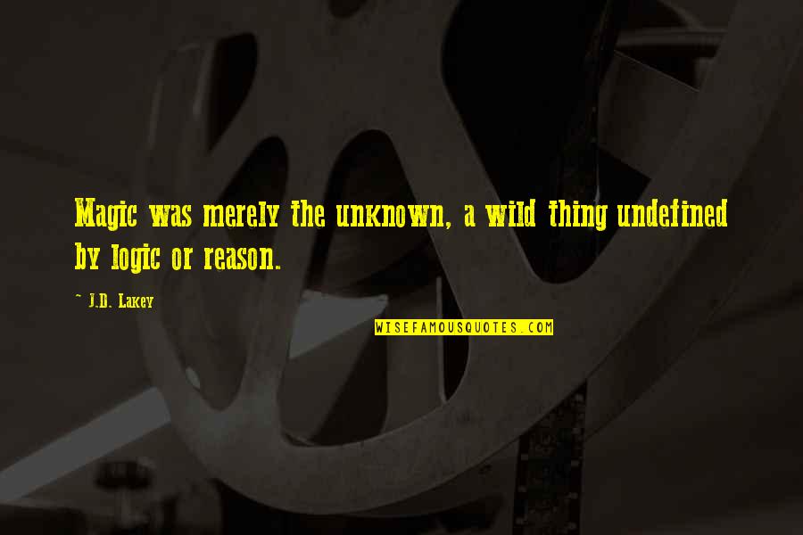 Roof Seal Quotes By J.D. Lakey: Magic was merely the unknown, a wild thing