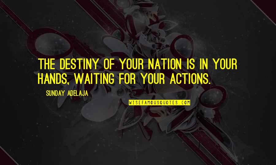 Roopal Thakkar Quotes By Sunday Adelaja: The destiny of your nation is in your