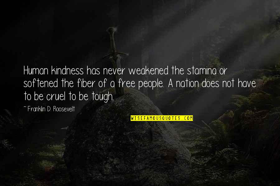 Roosevelt Franklin Quotes By Franklin D. Roosevelt: Human kindness has never weakened the stamina or