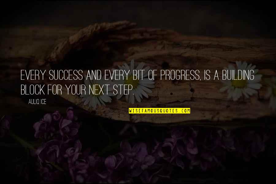 Rootle Quotes By Auliq Ice: Every success and every bit of progress, is