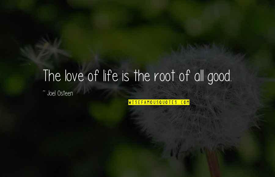 Roots Of Life Quotes By Joel Osteen: The love of life is the root of