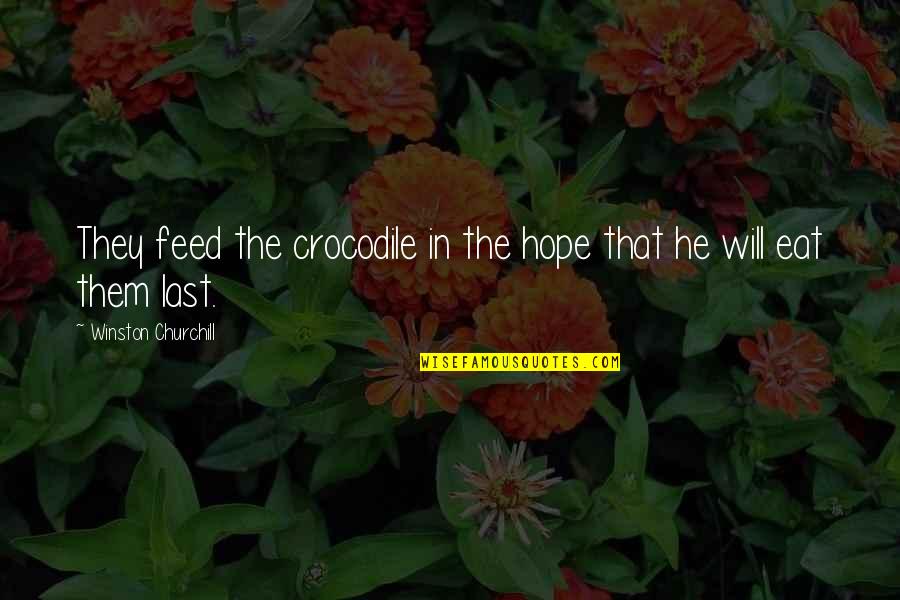Roozbeh Aliabadi Quotes By Winston Churchill: They feed the crocodile in the hope that