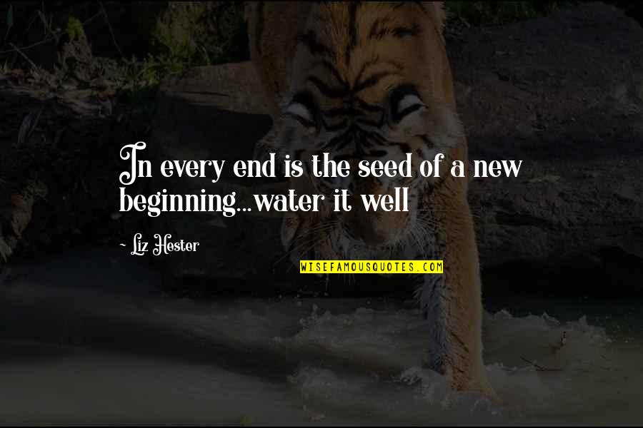 Roozrang Quotes By Liz Hester: In every end is the seed of a