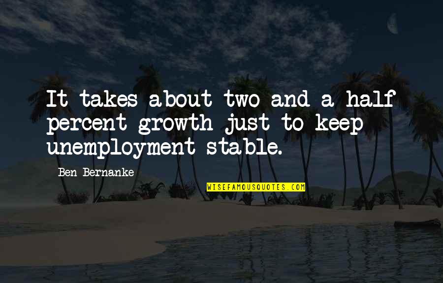 Roscoes Pizza Quotes By Ben Bernanke: It takes about two and a half percent