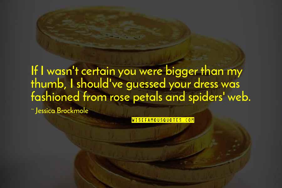 Rose Petals Quotes By Jessica Brockmole: If I wasn't certain you were bigger than
