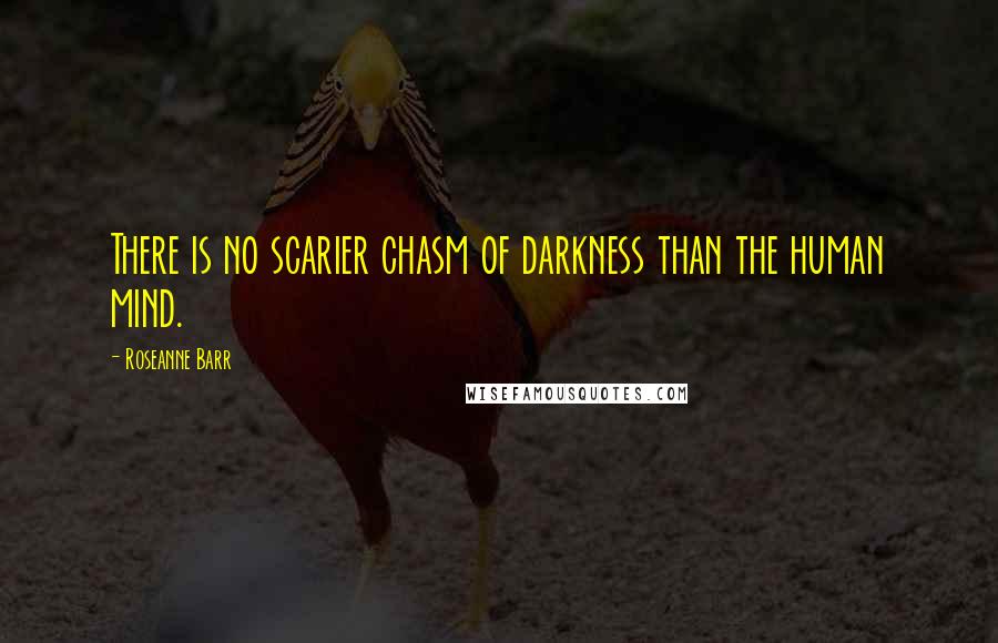 Roseanne Barr quotes: There is no scarier chasm of darkness than the human mind.