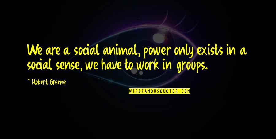 Rosenbusch Resort Quotes By Robert Greene: We are a social animal, power only exists