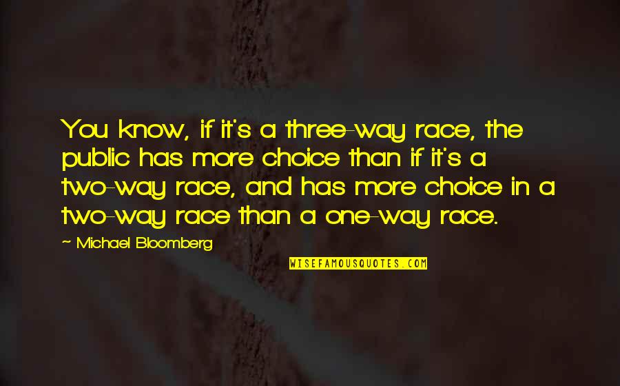 Rosendahl Nextrom Quotes By Michael Bloomberg: You know, if it's a three-way race, the Rosendahl Nextrom Quotes By Michael Bloomberg: You know, if it's a three-way race, the