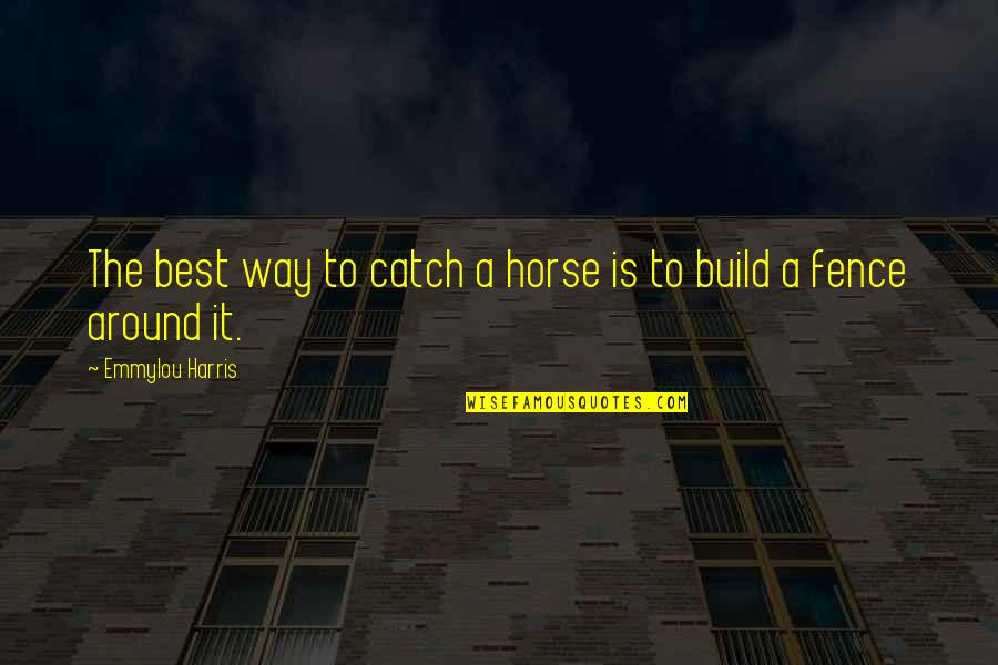 Rosengaard Fc Quotes By Emmylou Harris: The best way to catch a horse is Rosengaard Fc Quotes By Emmylou Harris: The best way to catch a horse is
