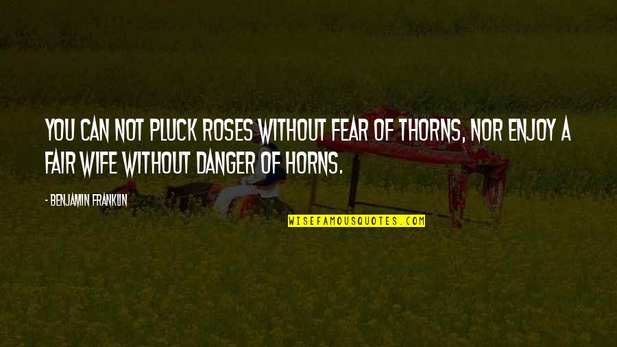 Roses Thorns Quotes By Benjamin Franklin: You can not pluck roses without fear of