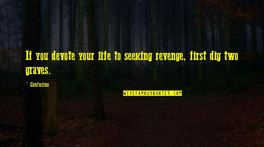 Roslynn Moore Quotes By Confucius: If you devote your life to seeking revenge,