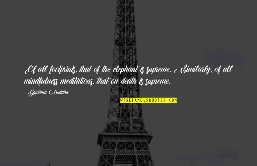 Rosnah Mansor Quotes By Gautama Buddha: Of all footprints, that of the elephant is