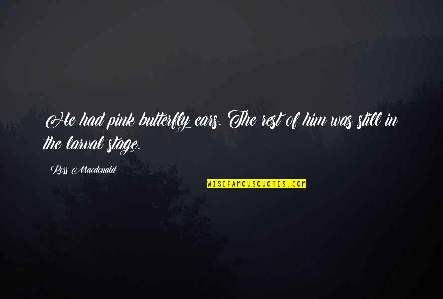 Ross Macdonald Quotes By Ross Macdonald: He had pink butterfly ears. The rest of