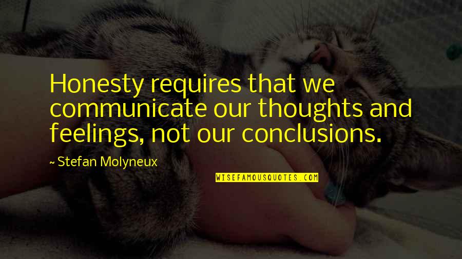 Rossy Cheeks Quotes By Stefan Molyneux: Honesty requires that we communicate our thoughts and Rossy Cheeks Quotes By Stefan Molyneux: Honesty requires that we communicate our thoughts and