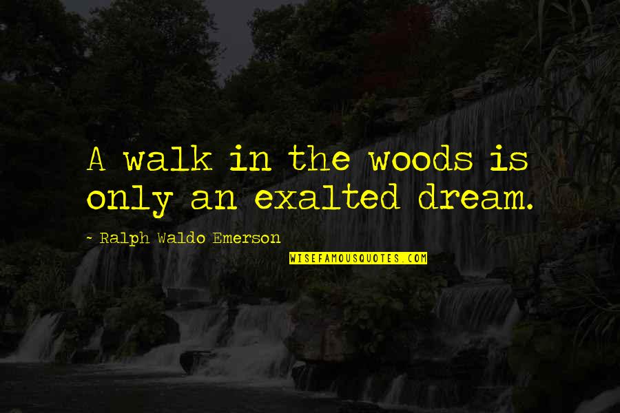 Rosszul Alszik Quotes By Ralph Waldo Emerson: A walk in the woods is only an