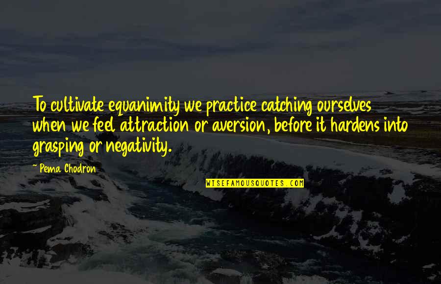 Roszhart Jordan Quotes By Pema Chodron: To cultivate equanimity we practice catching ourselves when Roszhart Jordan Quotes By Pema Chodron: To cultivate equanimity we practice catching ourselves when