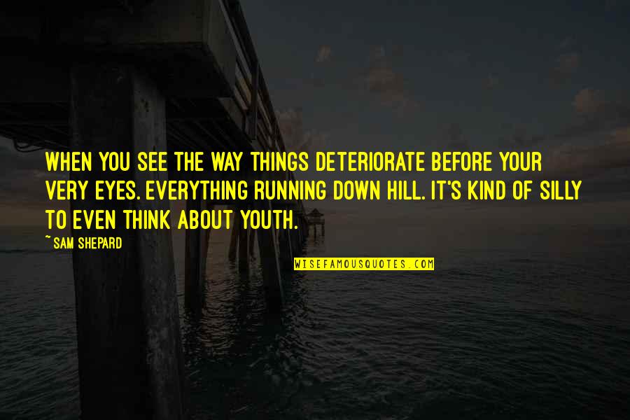 Rotatorio Quotes By Sam Shepard: When you see the way things deteriorate before