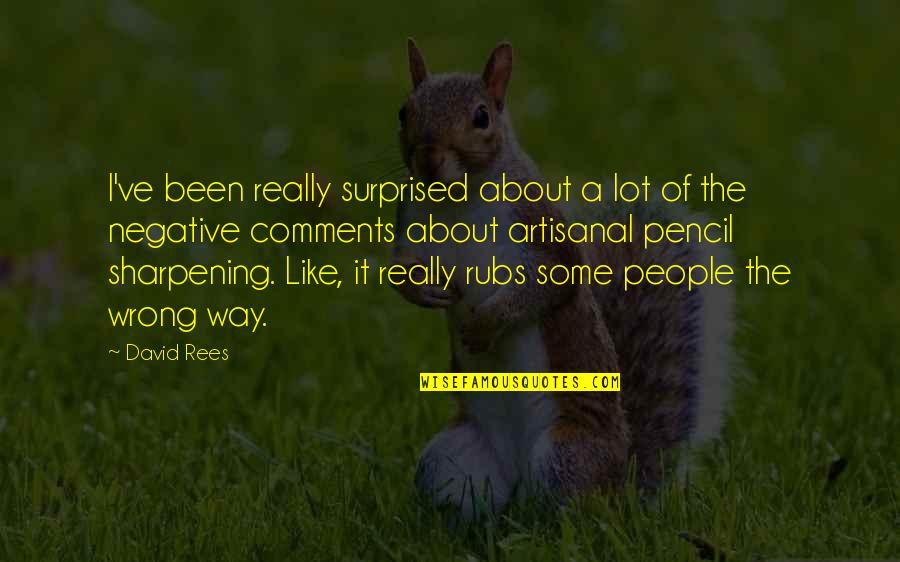 Rotello House Quotes By David Rees: I've been really surprised about a lot of
