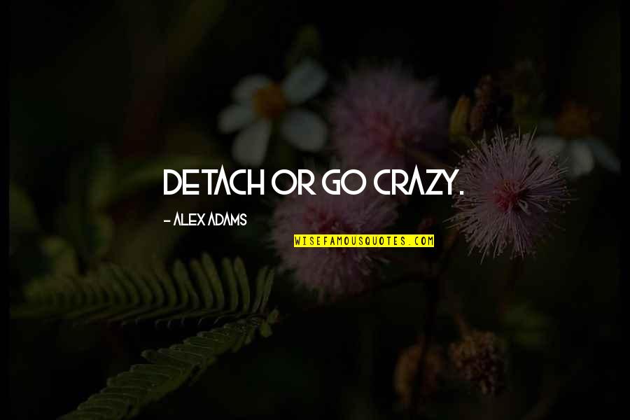 Rotem Quotes By Alex Adams: Detach or go crazy.