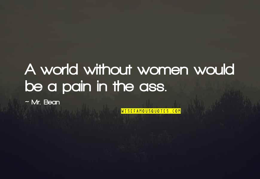 Rotermundt Quotes By Mr. Bean: A world without women would be a pain