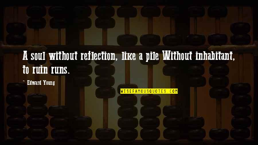Rothberg Jonathan Quotes By Edward Young: A soul without reflection, like a pile Without