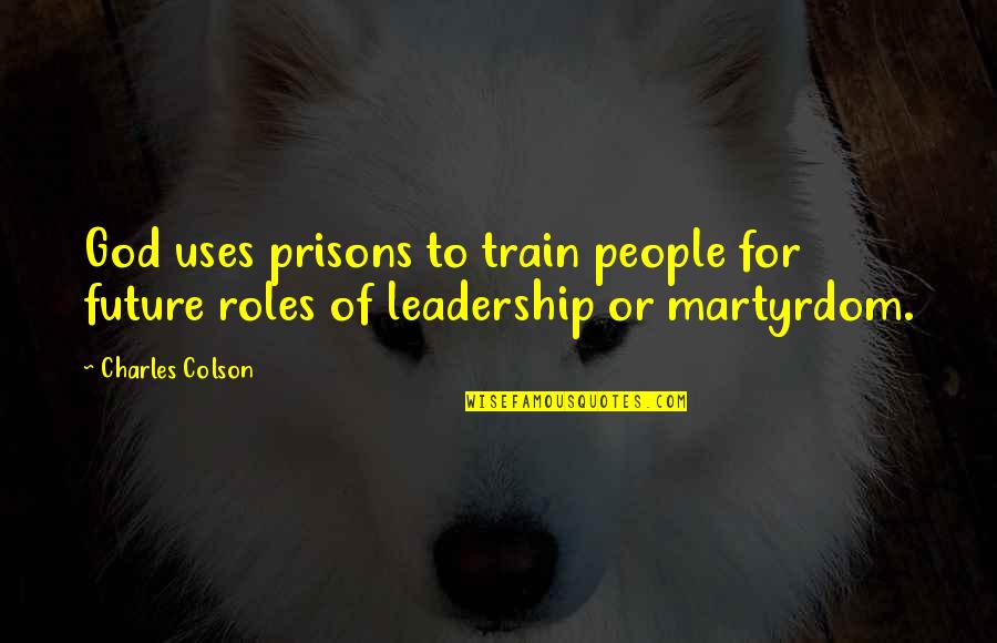 Rothes Quotes By Charles Colson: God uses prisons to train people for future