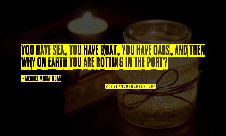 Rotting Out Quotes By Mehmet Murat Ildan: You have sea, you have boat, you have