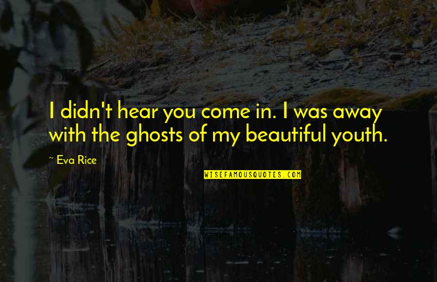 Rotunde Leather Quotes By Eva Rice: I didn't hear you come in. I was