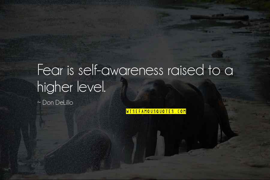 Roubaudi Quotes By Don DeLillo: Fear is self-awareness raised to a higher level. Roubaudi Quotes By Don DeLillo: Fear is self-awareness raised to a higher level.