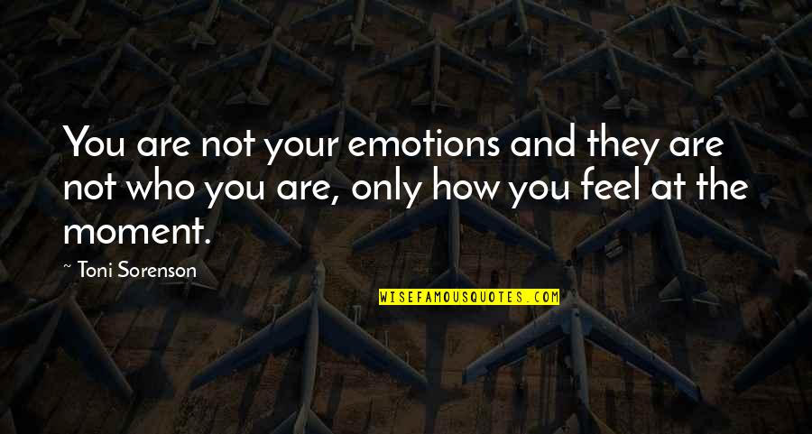 Roubenka Quotes By Toni Sorenson: You are not your emotions and they are