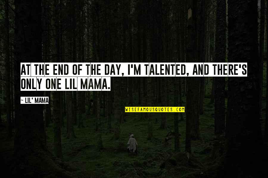 Roubini Quotes By Lil' Mama: At the end of the day, I'm talented,
