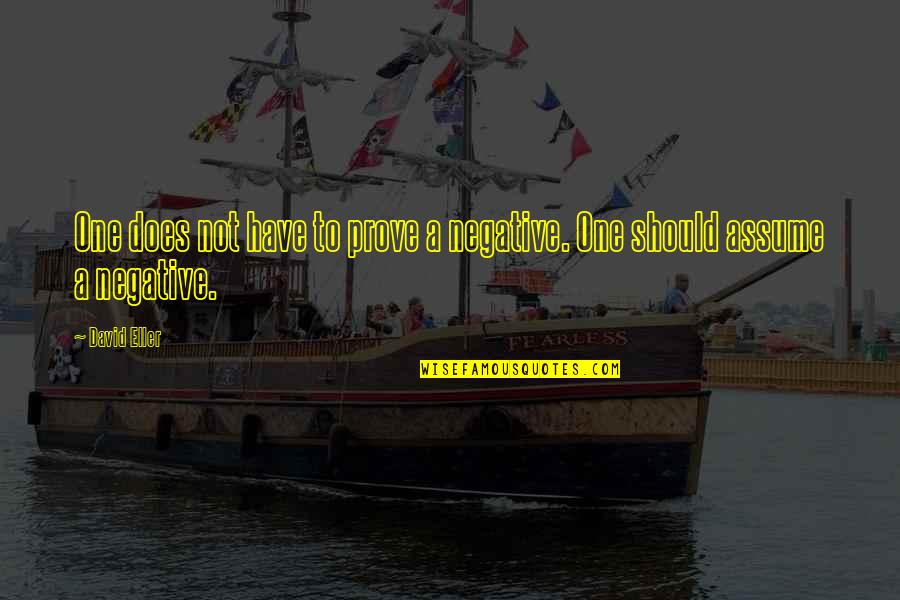Rouhollah Khaleghi Quotes By David Eller: One does not have to prove a negative.