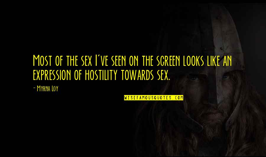 Rouleaux Rbc Quotes By Myrna Loy: Most of the sex I've seen on the Rouleaux Rbc Quotes By Myrna Loy: Most of the sex I've seen on the