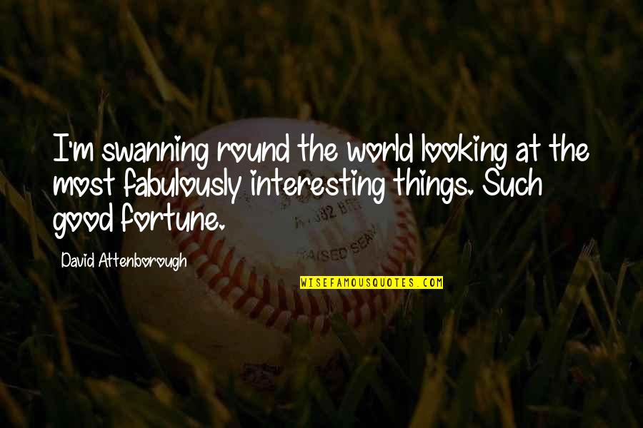 Round World Quotes By David Attenborough: I'm swanning round the world looking at the Round World Quotes By David Attenborough: I'm swanning round the world looking at the