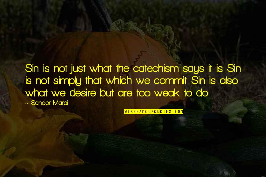 Roussy Sert Quotes By Sandor Marai: Sin is not just what the catechism says Roussy Sert Quotes By Sandor Marai: Sin is not just what the catechism says