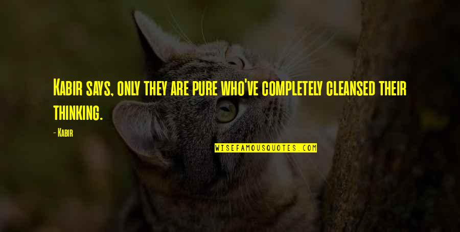 Routers Quotes By Kabir: Kabir says, only they are pure who've completely
