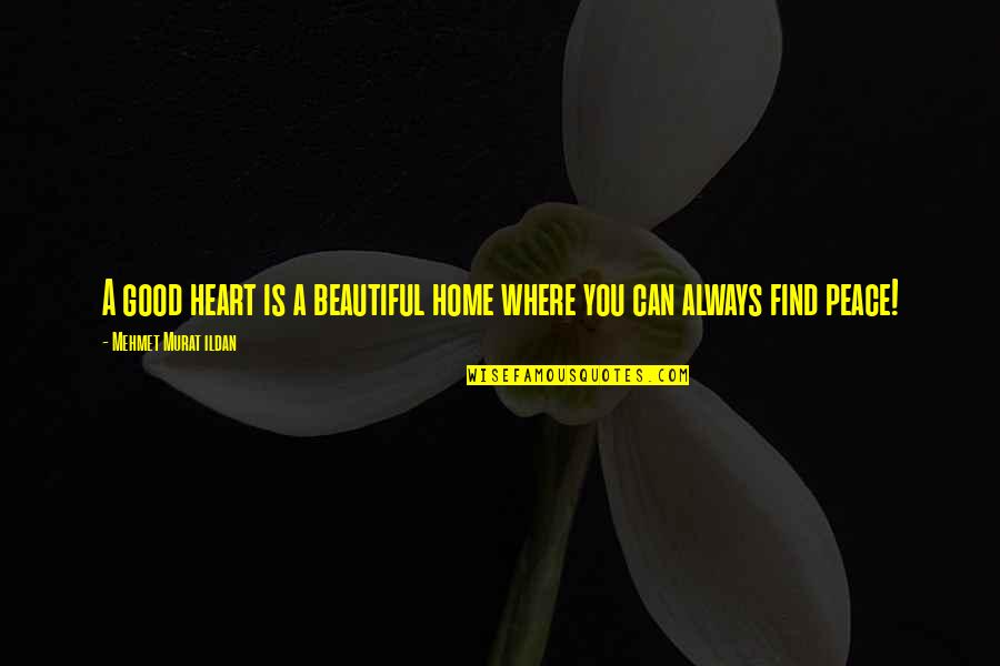 Rovena Fanitzi Quotes By Mehmet Murat Ildan: A good heart is a beautiful home where